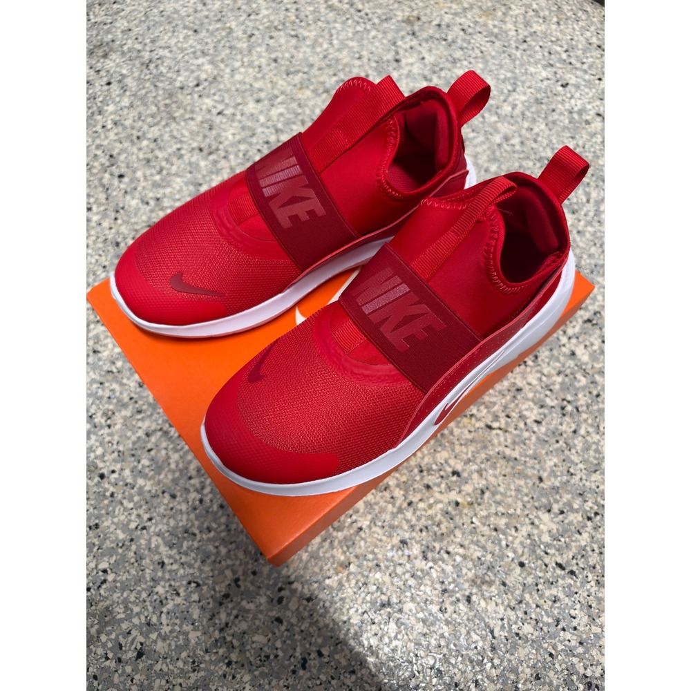 New Nike Flex Runner 4 GS University Red Slip On Sneakers IF2893-602 Kids 4Y